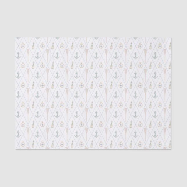 Papel De Seda Ahoy Its a Boy Baby Shower Tissue Paper (Frente )