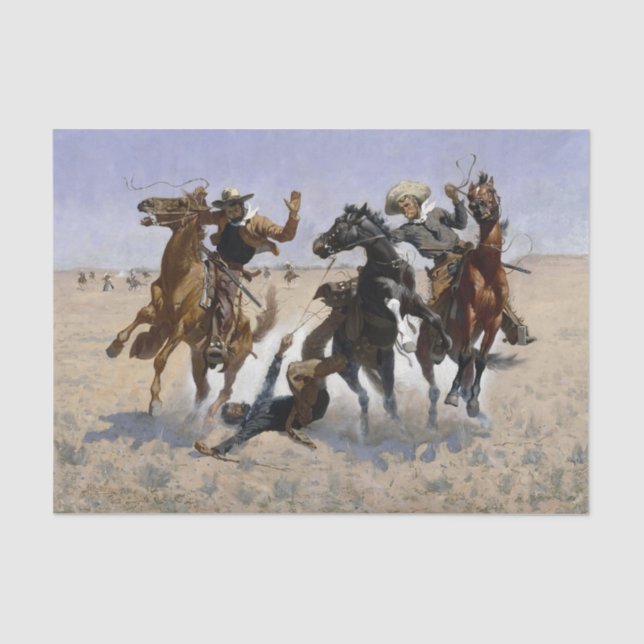 Papel De Seda Aiding a Comrade by Frederic Remington (Frente )