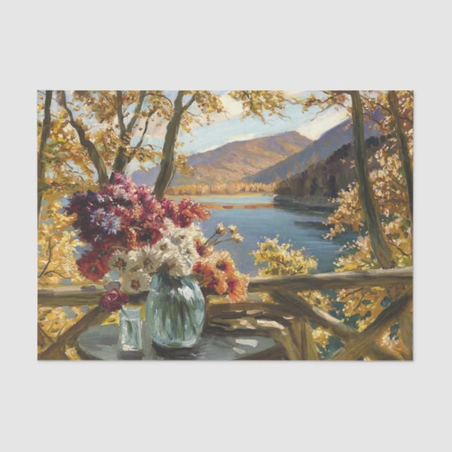 Papel De Seda Ainda a vida num terraço, Constantin Westchiloff (Frente )