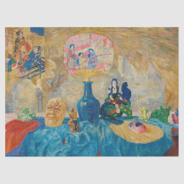 Papel De Seda "Ainda com a Chinoissérie" por James Ensor (Frente )