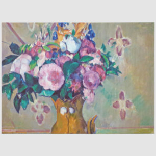 Papel De Seda Ainda com Flores, Paul Cezanne