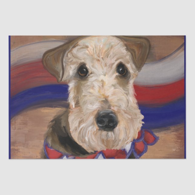 PAPEL DE SEDA AIREDALE TERRIER (Frente )