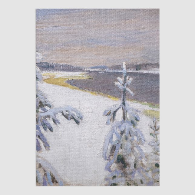 Papel De Seda Akseli Gallen-Kallela - Paisagem de inverno #2 (Criador carregado)