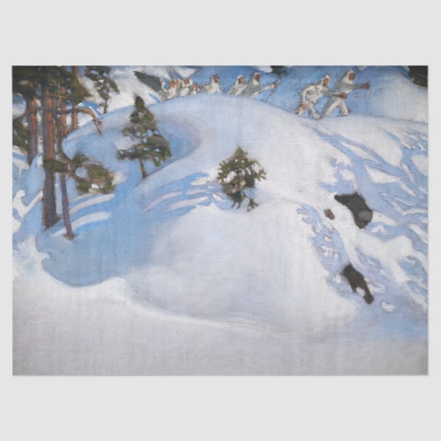 Papel De Seda Akseli Gallen-Kallela - Visão de fevereiro (Frente )