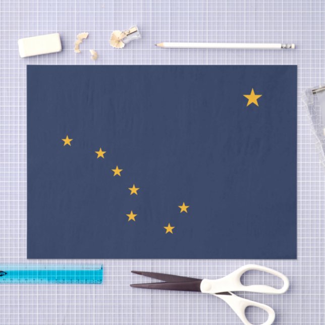 Papel De Seda Alaska tissue paper, Alaskan Flag tissue paper (Arte )