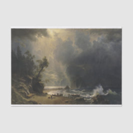 Papel De Seda Albert Bierstadt Puget Sound na Costa do Pacífico