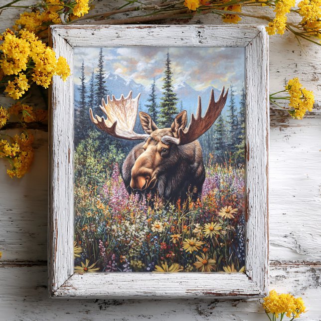 Papel De Seda Alce com Decoupage de Fundo de Flores Silvestres (Criador carregado)