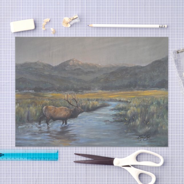 Papel De Seda Alce Dourado (Arte )