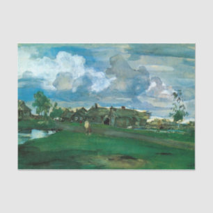 Papel De Seda Aldeia Russa Valentin Serov