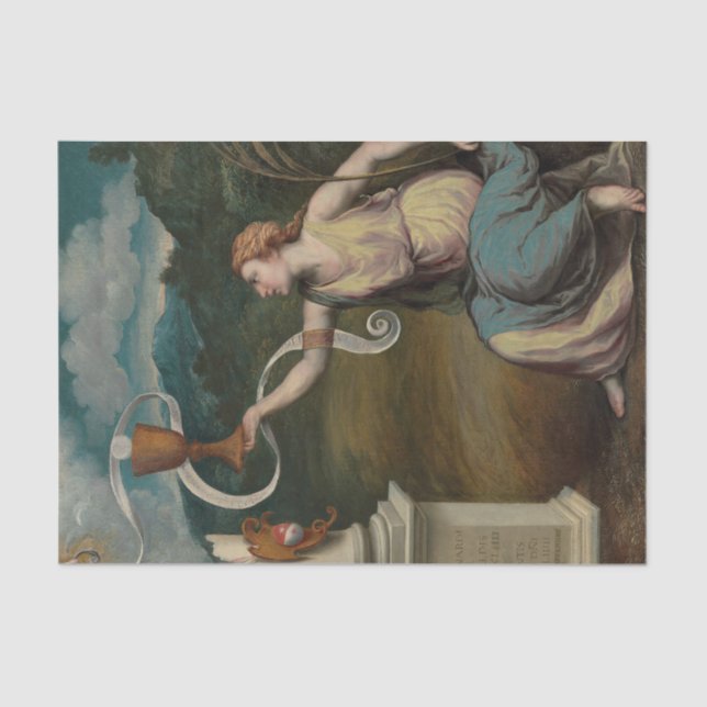 Papel De Seda Alegoria de fé por Paris Bordone (Frente )