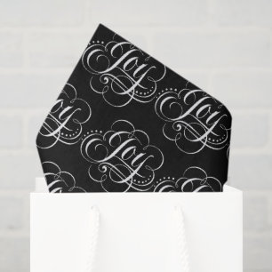 Papel De Seda Alegria - Caligrafia de Natal - Escuridão