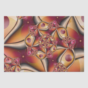 Papel De Seda Alegria Colorida Abstrata Vermelho Laranja Fantasi
