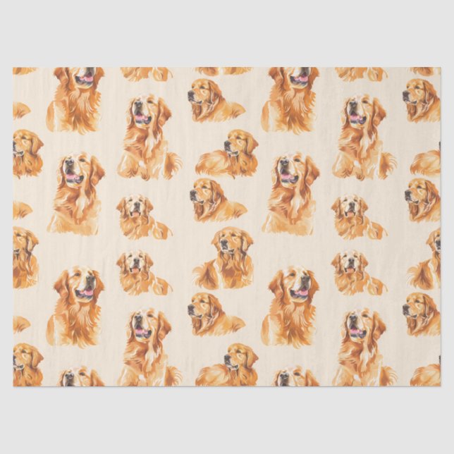 Papel de Seda Alegria Golden Retriever (Frente )