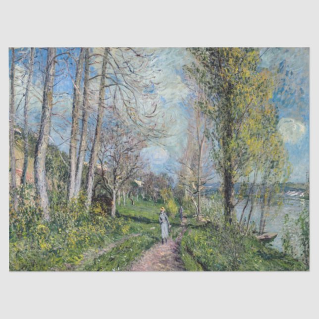 Papel De Seda Alfred Sisley - Banks do Sena em By (Frente )