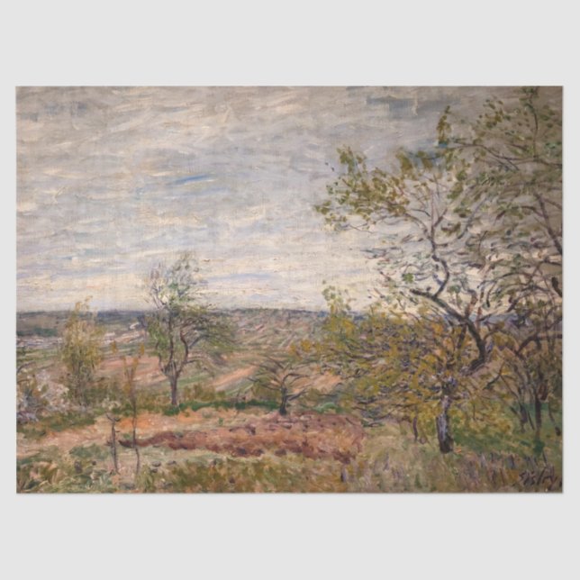 Papel De Seda Alfred Sisley - Dia do Vento em Veneux (Frente )