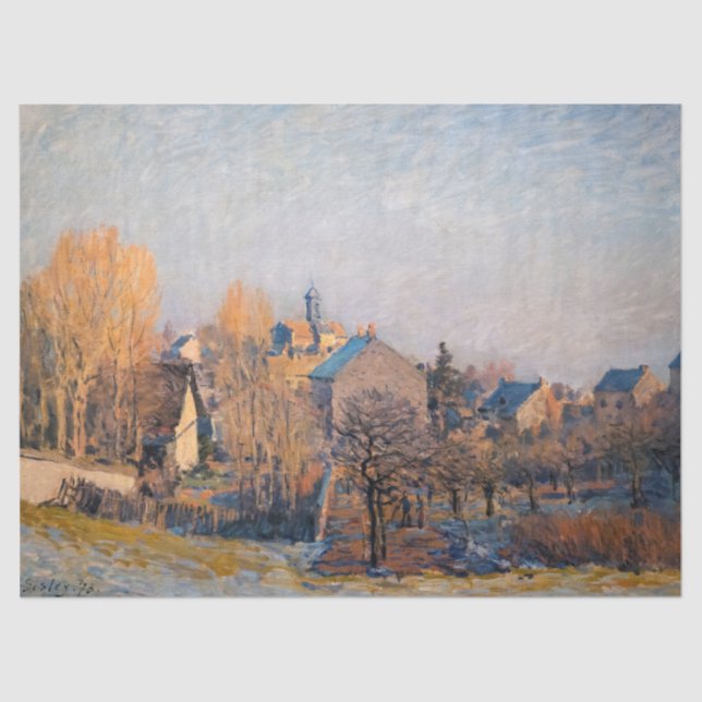 Papel De Seda Alfred Sisley - Manhã Congelada em Louveciennes (Frente )