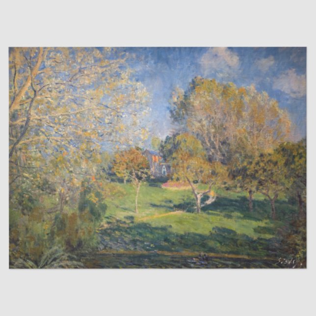 Papel De Seda Alfred Sisley - O Jardim de Hoschede, Montgeron (Frente )