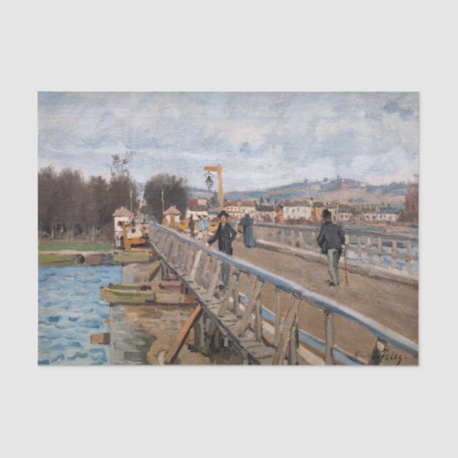 Papel De Seda Alfred Sisley - Ponte aérea de Argenteuil (Frente )