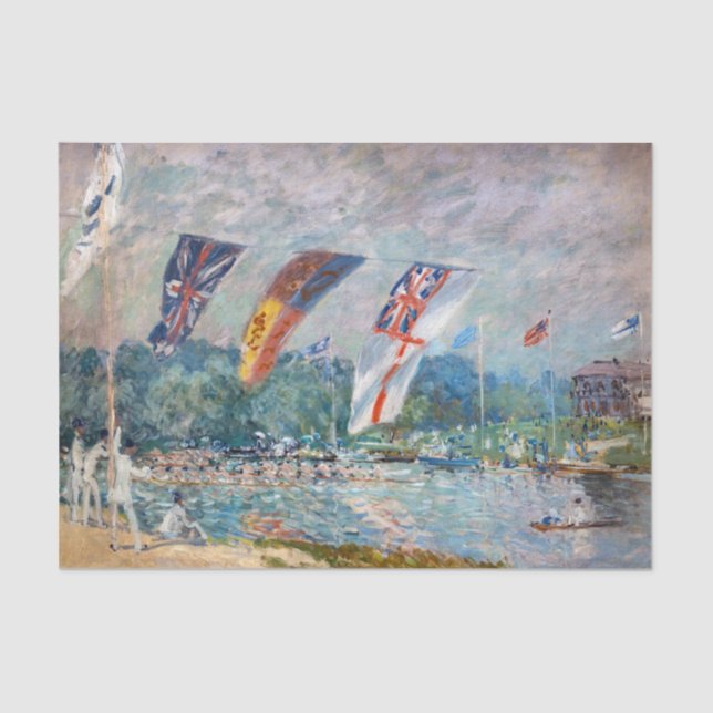 Papel De Seda Alfred Sisley - Regatta em Molesey (Frente )