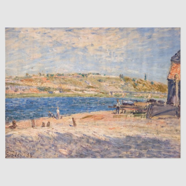 Papel De Seda Alfred Sisley - Rio Banks em Santo-Mammes (Frente )