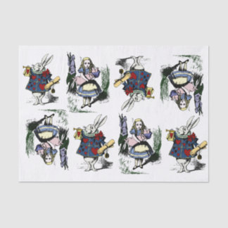 Papel De Seda Alice clássica no país das maravilhas & no coelho