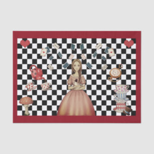Papel De Seda Alice de cor personalizada na festa do chá Wonder