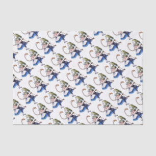 Papel De Seda Alice e flamingo cor-de-rosa