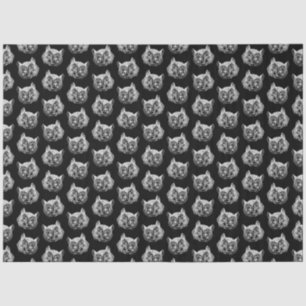 Papel De Seda Alice Gato de Cheshire na Wonderland Black Vintage