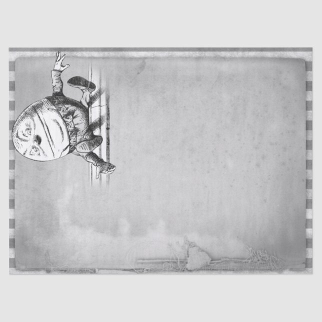 Papel De Seda Alice Humpty Dumpty na Decoupage do País das Marav (Frente )