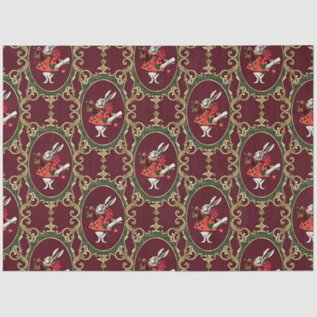 Papel De Seda Alice No Natal Da Maravilha (Frente )