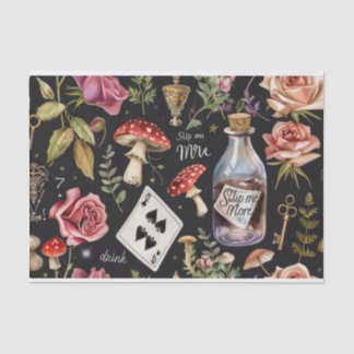 Papel De Seda Alice no padrão das terras maravilhosas