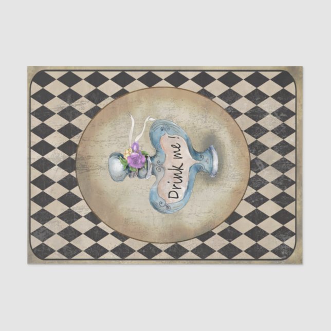 Papel De Seda Alice no País das Maravilhas "Beba-me" (Frente )