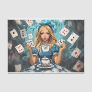 Papel De Seda Alice no País das Maravilhas com Cartões Brincadei