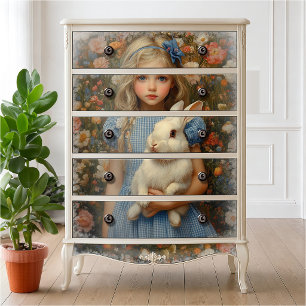 Papel De Seda Alice no País das Maravilhas com Rabbit Branco