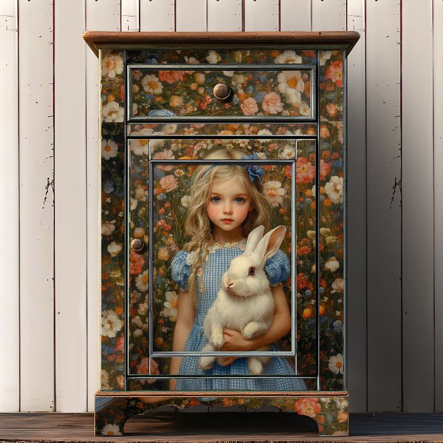 Papel De Seda Alice no País das Maravilhas com Rabbit Branco (Criador carregado)