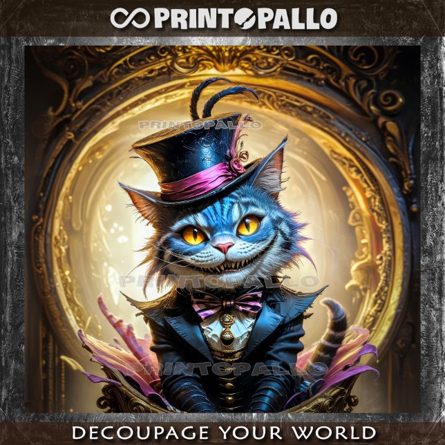 Papel De Seda Alice no País das Maravilhas: Gato Cheshire com ch (Criador carregado)
