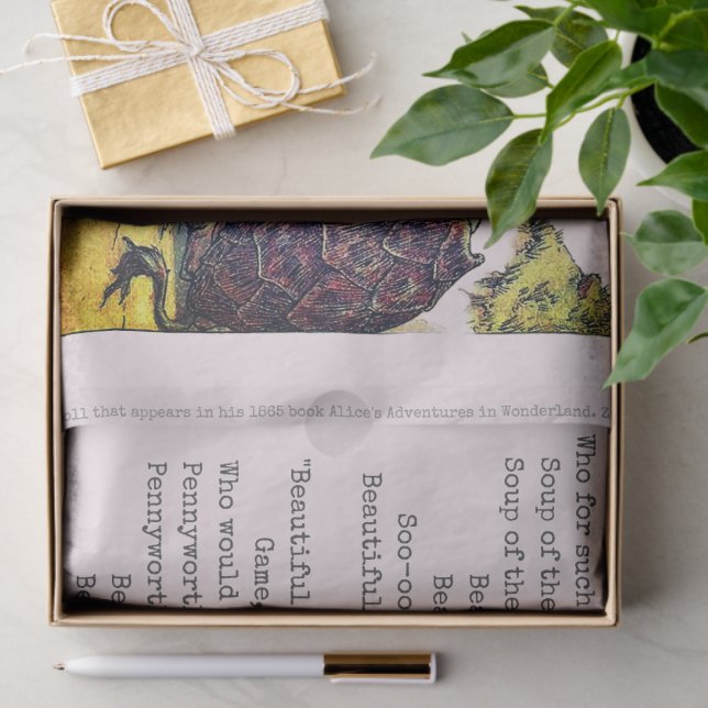 Papel De Seda Alice no País das Maravilhas Mock Sonia Simples (Presente)