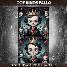 Papel De Seda Alice no País das Maravilhas: O Rei dos Corações