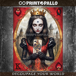 Papel De Seda Alice no País das Maravilhas - Rainha de Copas
