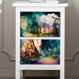 Papel De Seda Alice no País das Maravilhas | Relógio e linha tel