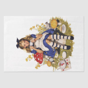 Papel De Seda Alice no período do chá na Terra das Maravilhas