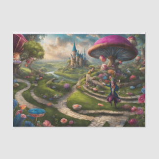 Papel De Seda Alice No Wonderland Decoupage Tissue Paper