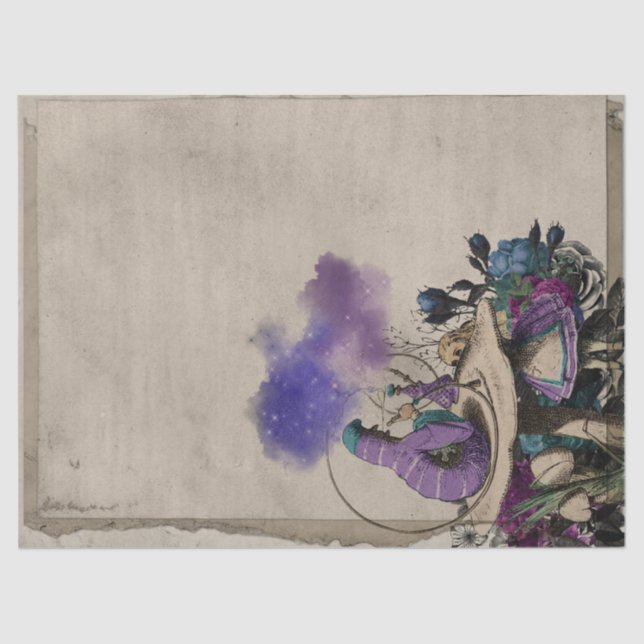 Papel De Seda Alice púrpura da lagarta na desvinculação de Wonde (Frente )