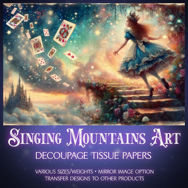 Papel De Seda Alice's Ascent To Enchanted Castle Decoupage (Criador carregado)