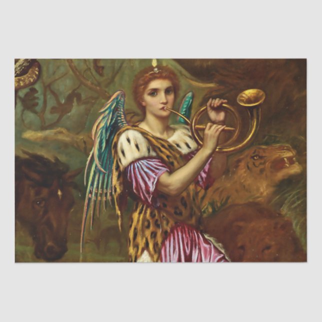 Papel De Seda "All Ye Beasts and Cattle", por Edward A F Prynne (Frente )