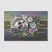Alma Eterna,Crânio Gótico, Decoupage da Mãe Nature
