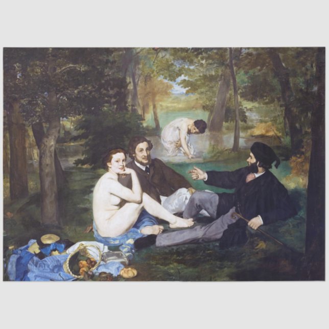 Papel De Seda Almoço na grama, Manet (Frente )