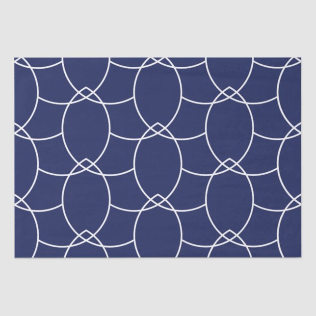 Papel De Seda Almofada Abstrato, Branca E Travesseiro Azul Moder (Frente )