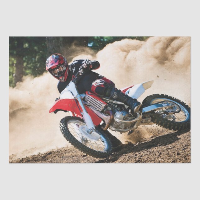 Papel De Seda almofada de lançamento de motocross (Frente )