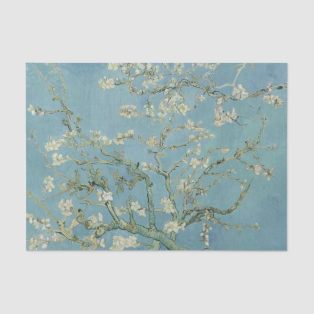 Papel De Seda Almond Blossoms de Vincent Van Gogh Fine Art (Frente )